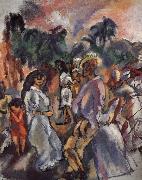 Jules Pascin Composition of picture of Cuba oil on canvas